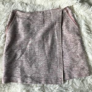 Ann Taylor LOFT Pink Tweed Skirt Size 8
